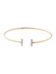 Bracelet 14K Diamond T Bar Cuff
