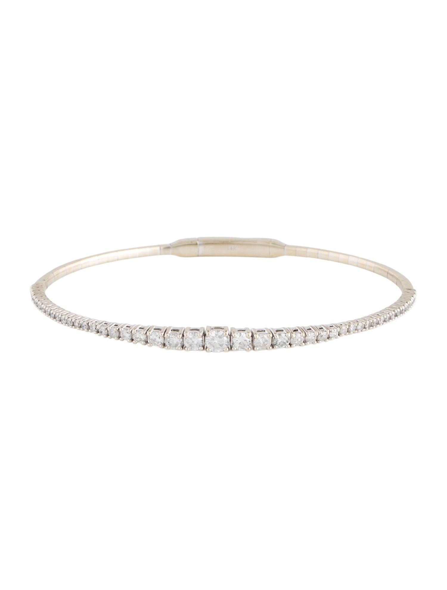 Bracelet 14K 1.07ctw Diamond Graduated Flexible Bracelet