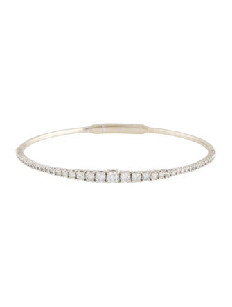 Bracelet 14K 1.07ctw Diamond Graduated Flexible Bracelet