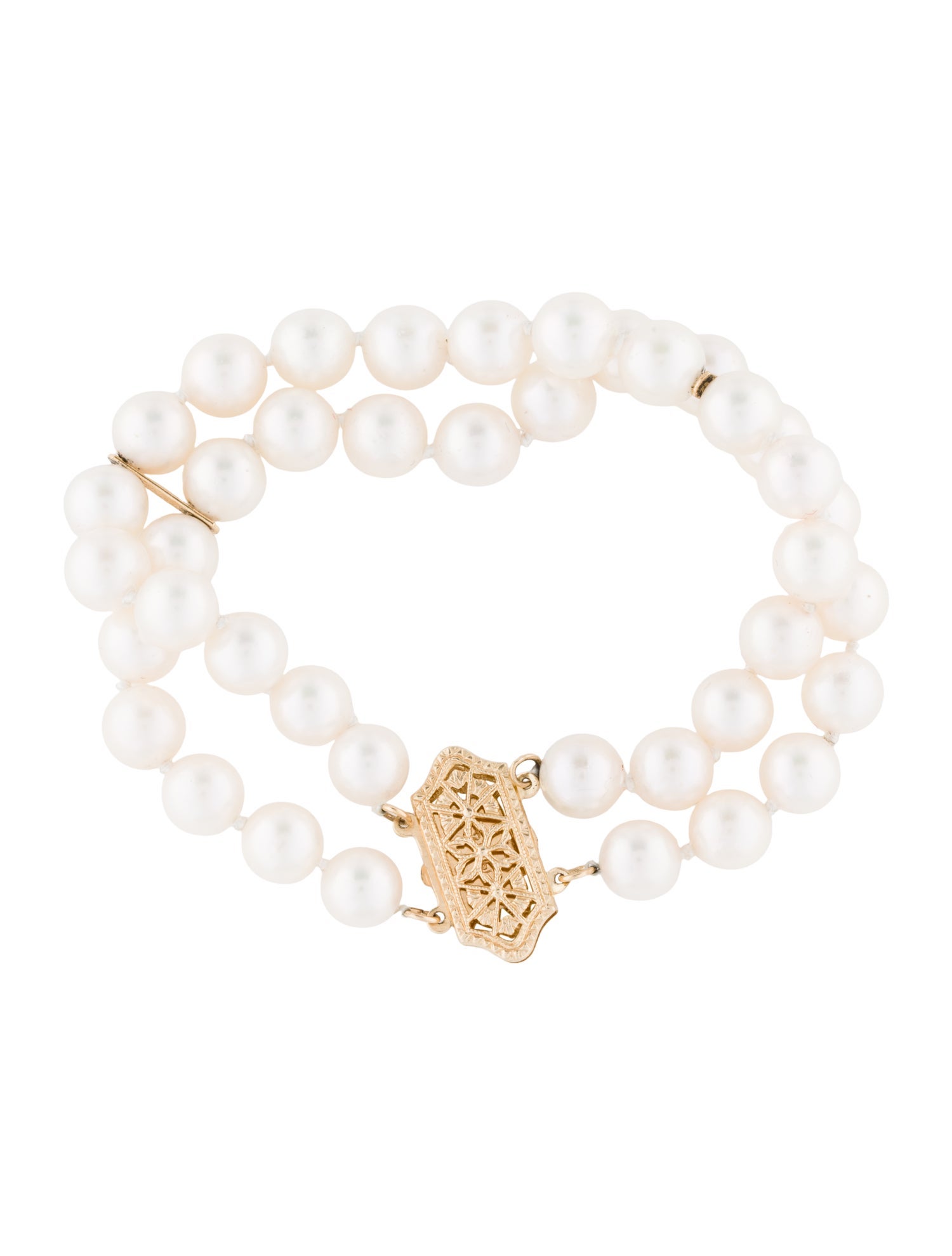Bracelet 14K Pearl Double Row