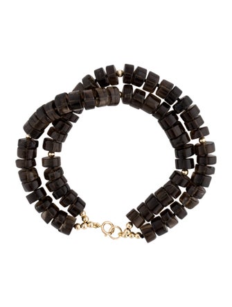 Bracelet Smoky Quartz Multistrand Beaded Bracelet