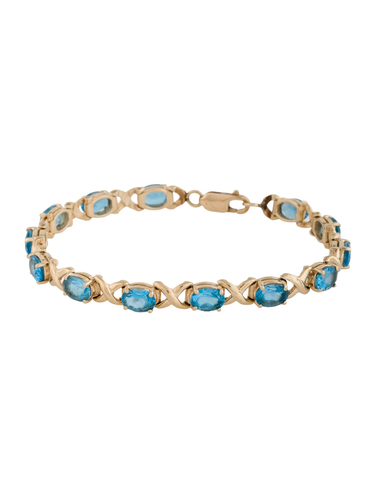 Bracelet 14K 12.91ctw Topaz Infinity Link