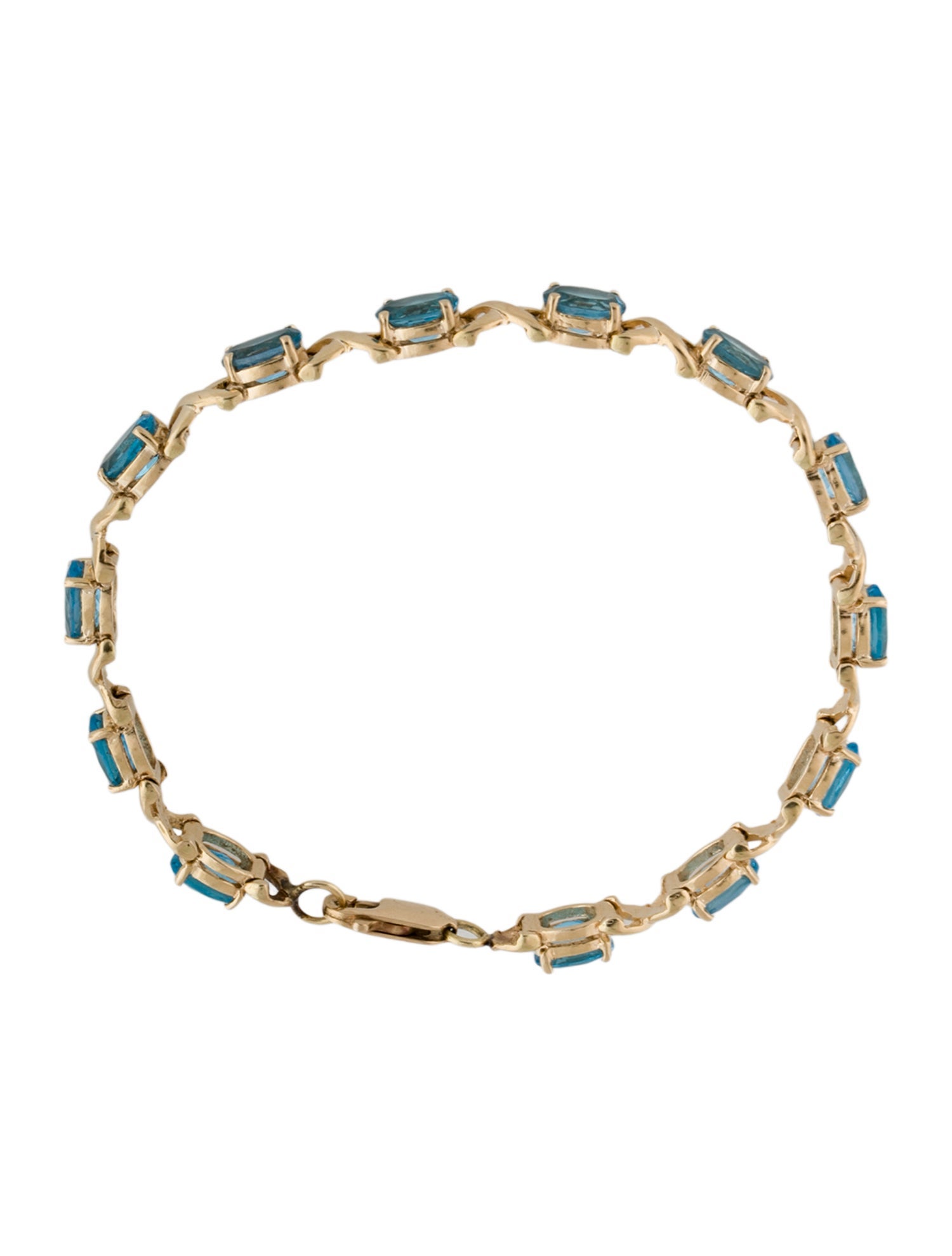 Bracelet 14K 12.91ctw Topaz Infinity Link