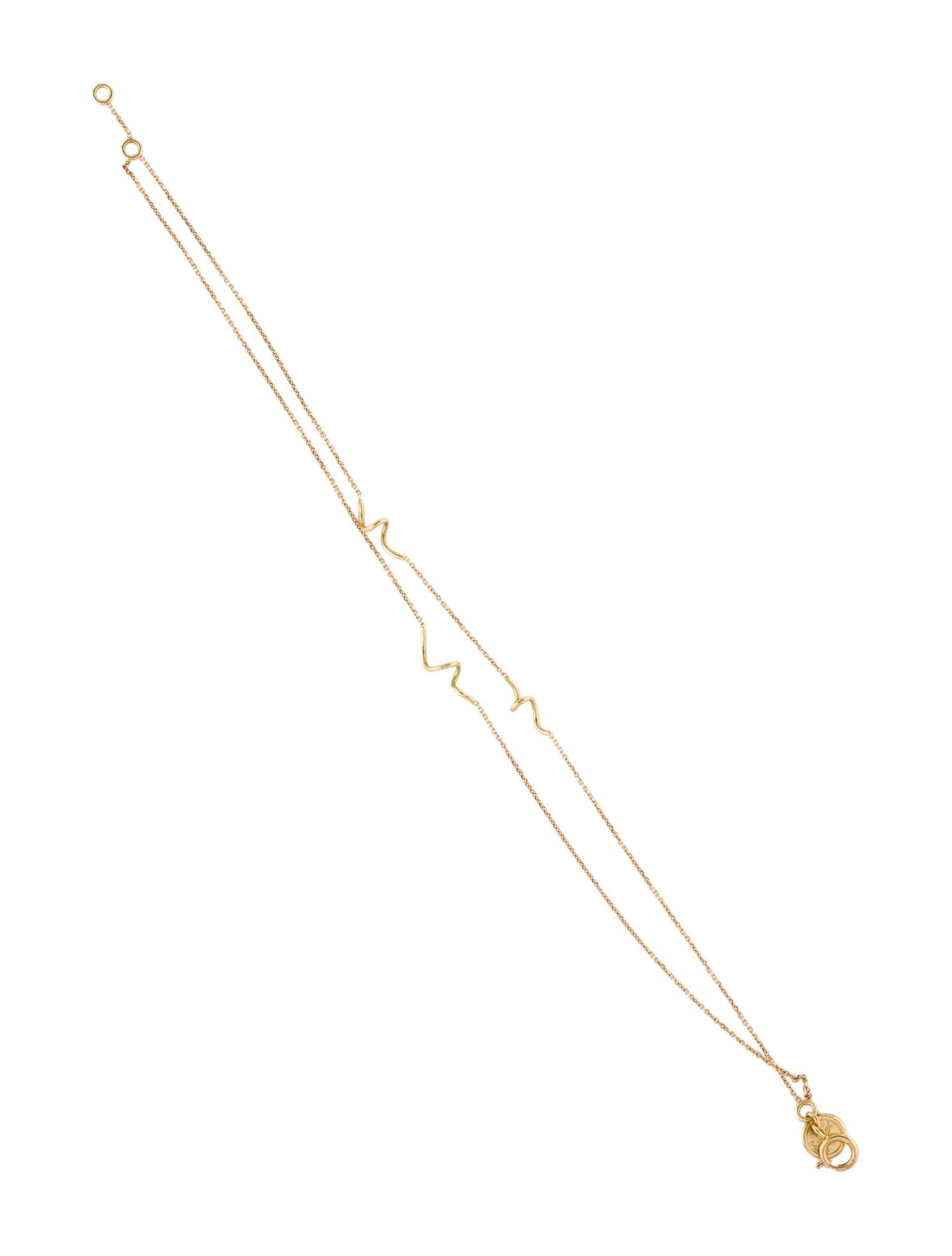 Bracelet Sweet Pea Jewelrry 18K Doodle Double Chain Bracelet