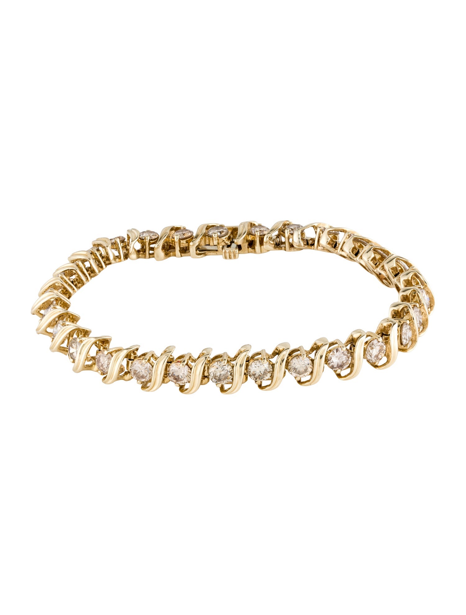 Bracelet 14K 6.67ctw Diamond Tennis Link