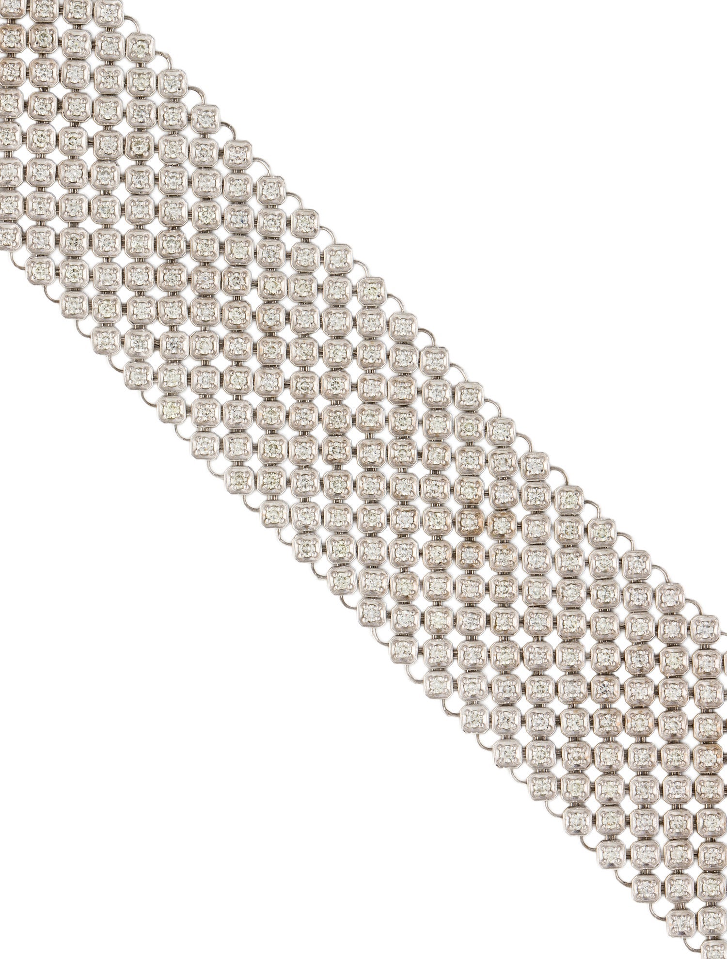 Bracelet 14K 6.20ctw Diamonds Mesh Link Bracelet