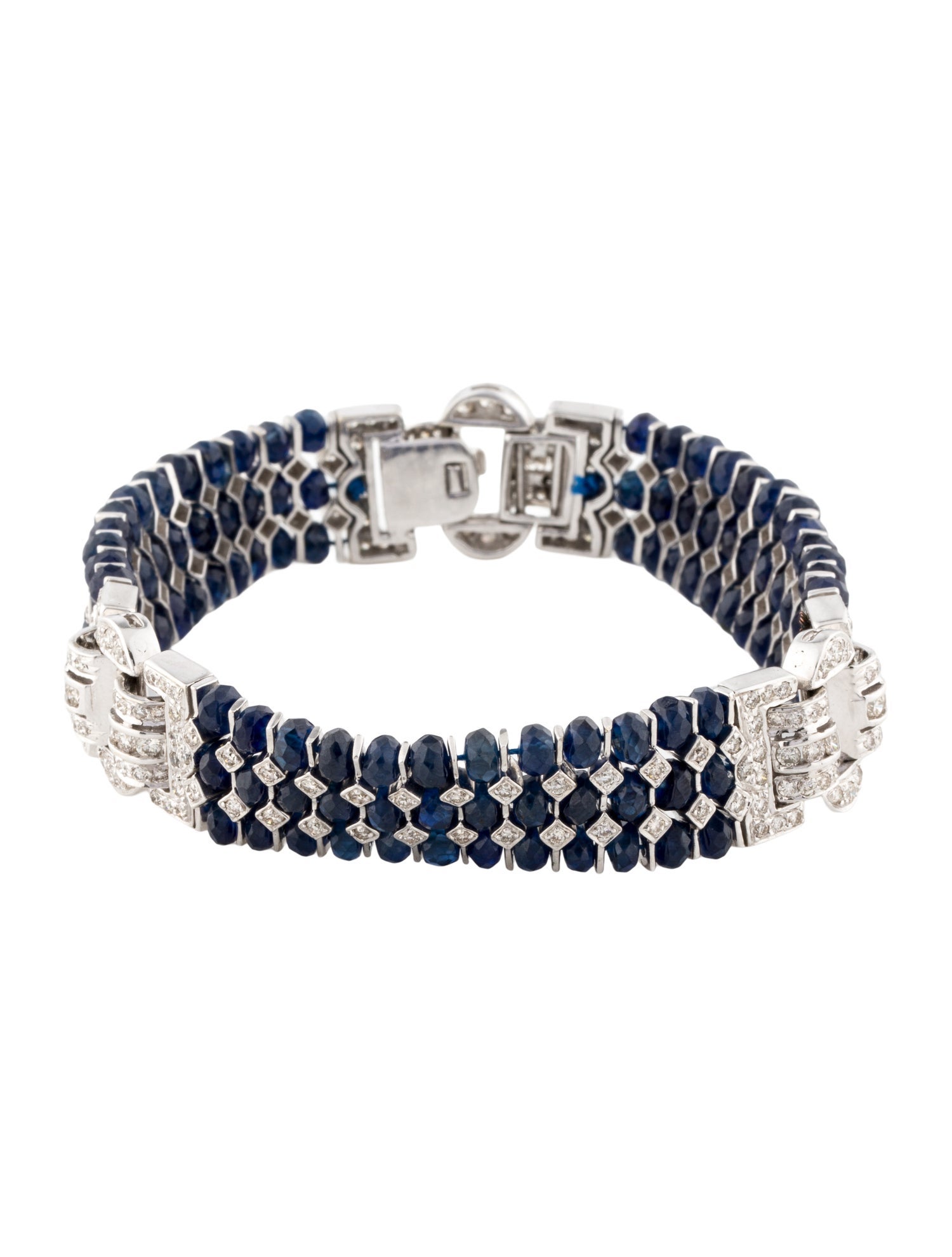 Bracelet 14K Sapphire & Diamond Link