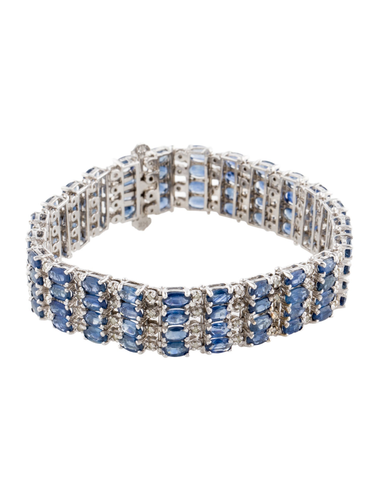 Bracelet 14K Sapphire & Diamond Link