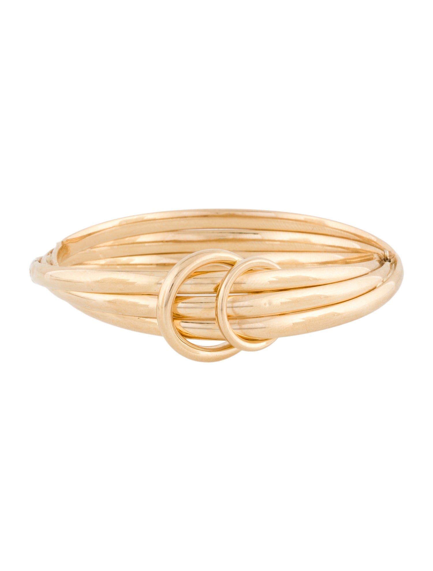 Bracelet 14K Crossover Hinged Bangle Bracelet