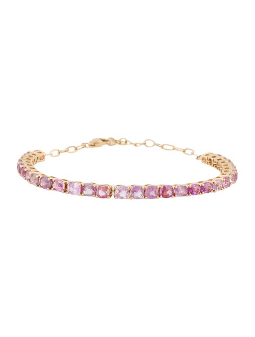Bracelet 18K 8.41ctw Pink Sapphire Ombre Tennis Bracelet