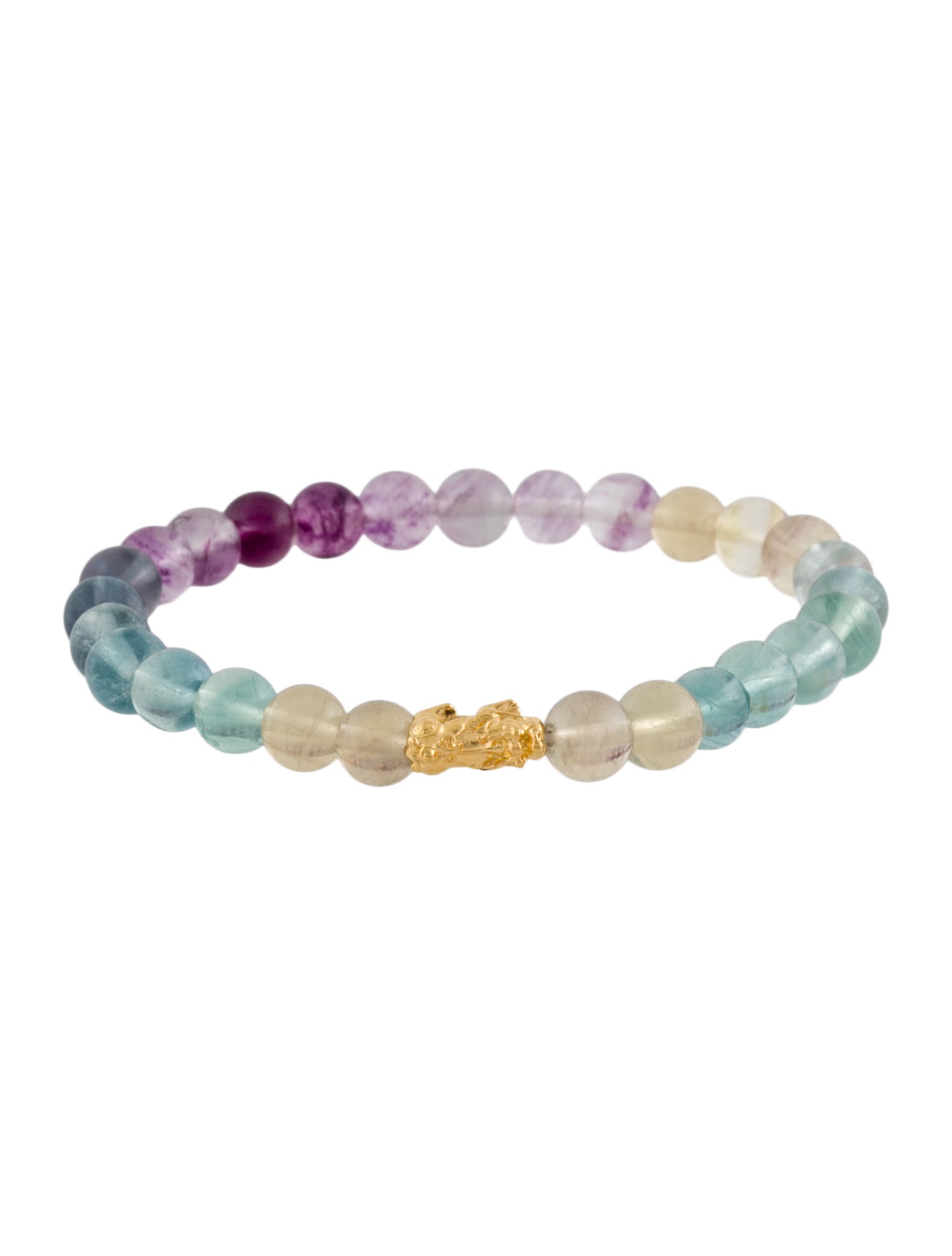 Bracelet 24K Fluorite Bead Slip-On