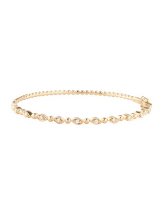 Bracelet 14K Diamond Hinged Bracelet