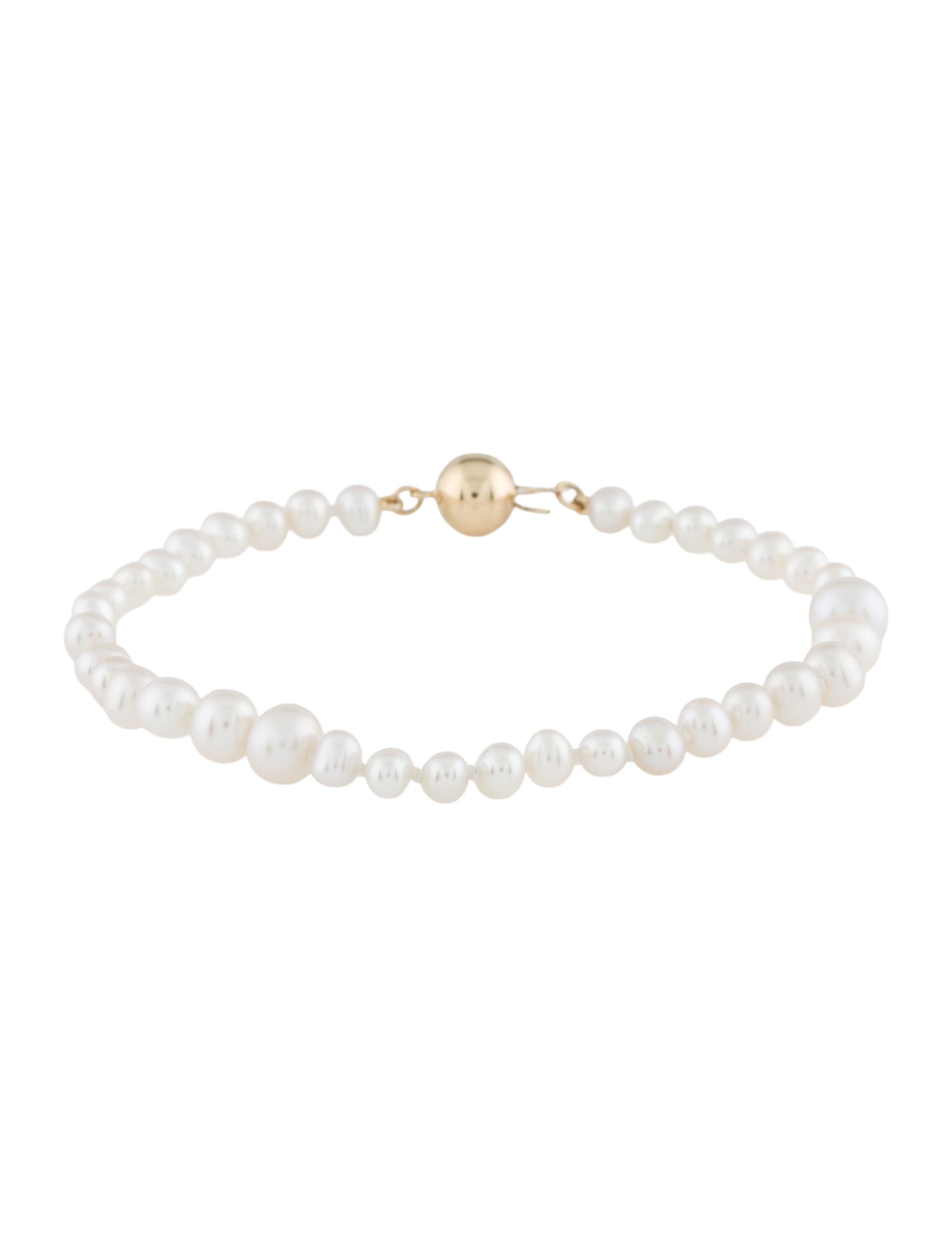 Bracelet 14K Pearl Graduated Bead