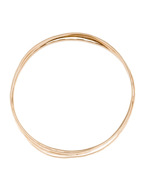 Bracelet 14K Textured Bangle Bracelets, Set of 4