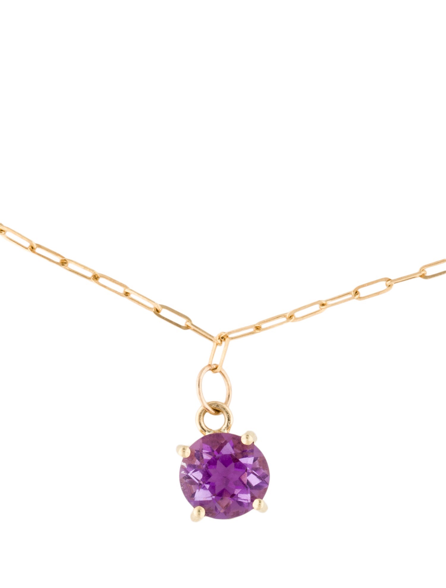 Bracelet 14K Amethyst Charm