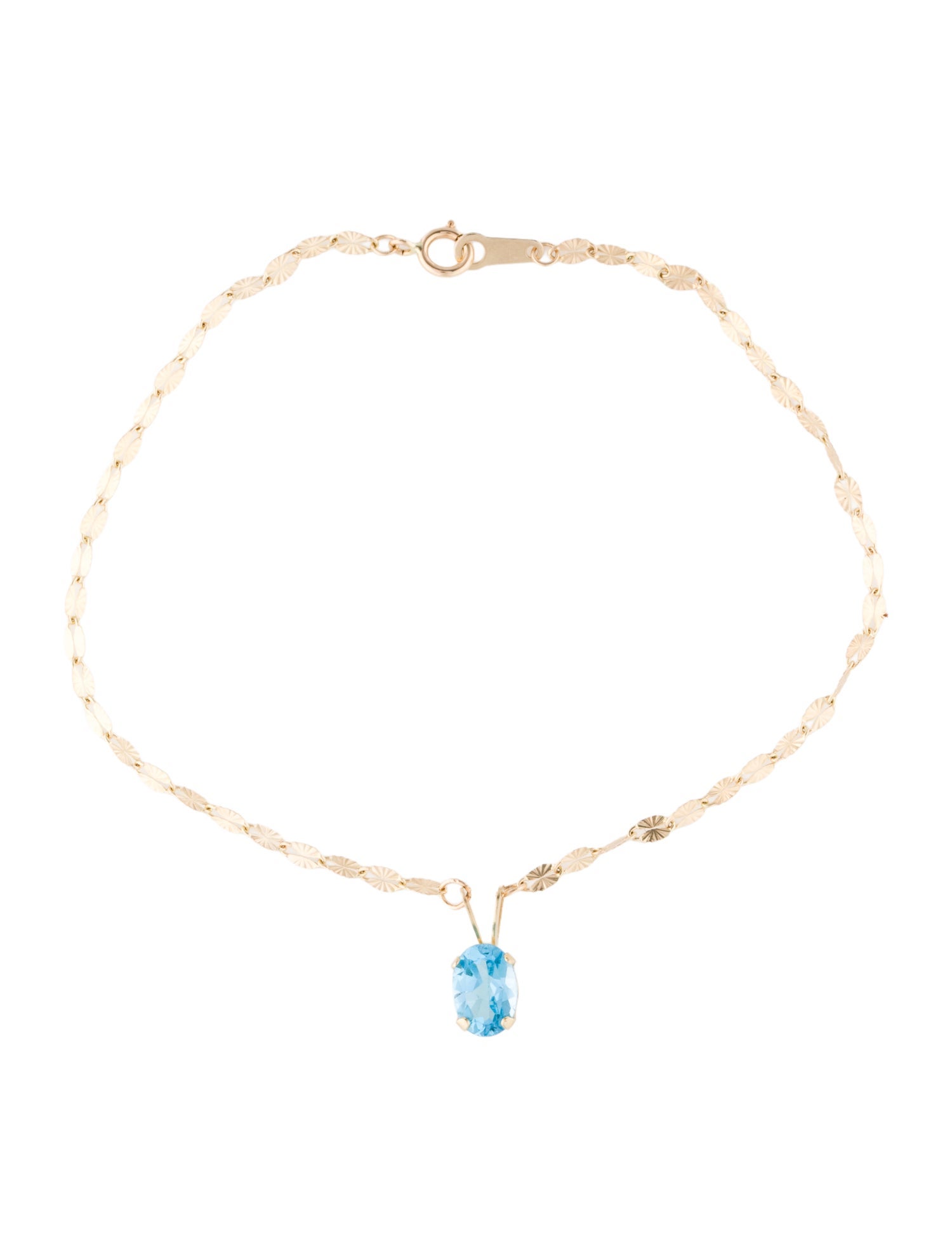 Bracelet 14K Topaz Charm Bracelet