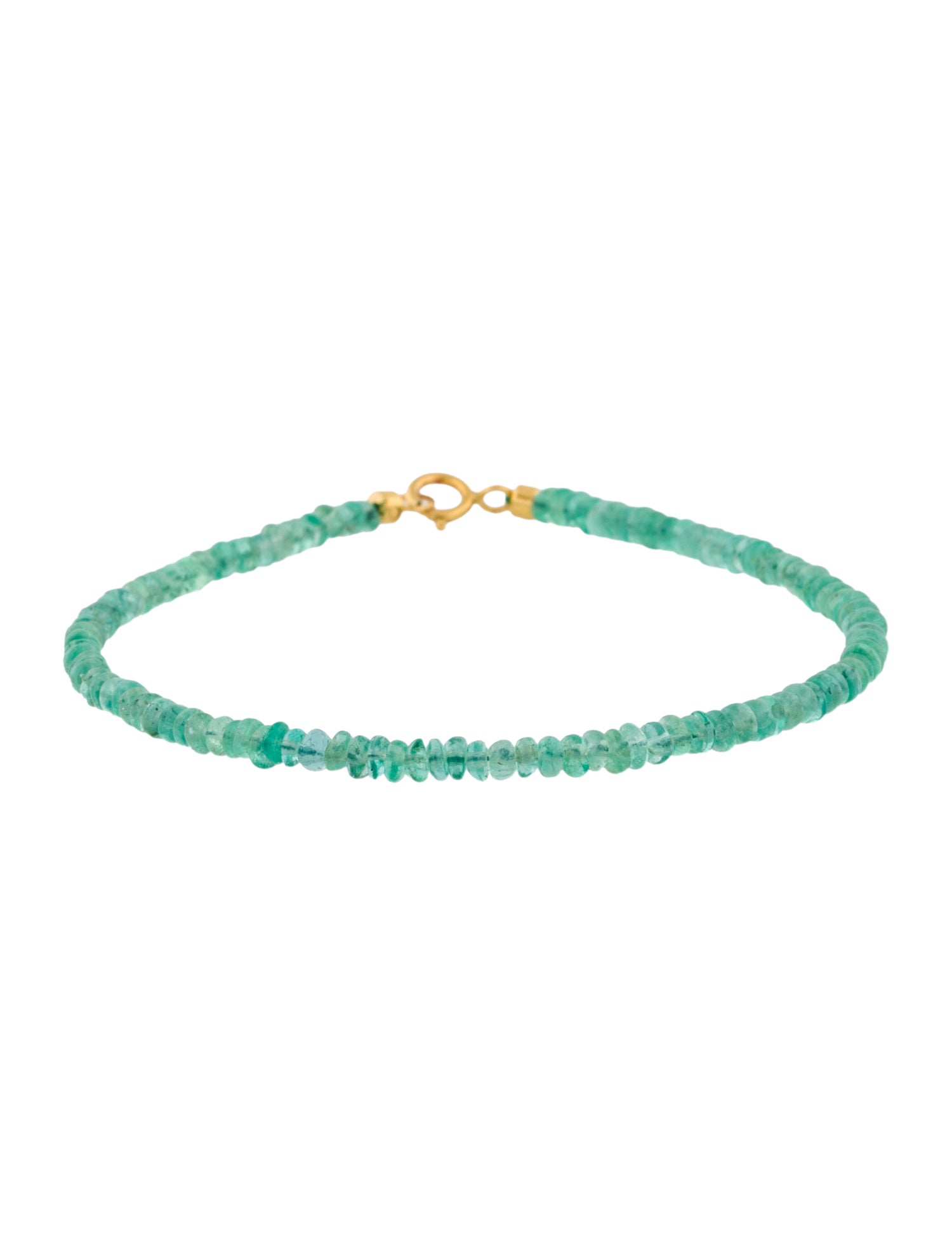 Bracelet 18K Emerald Bead Bracelet