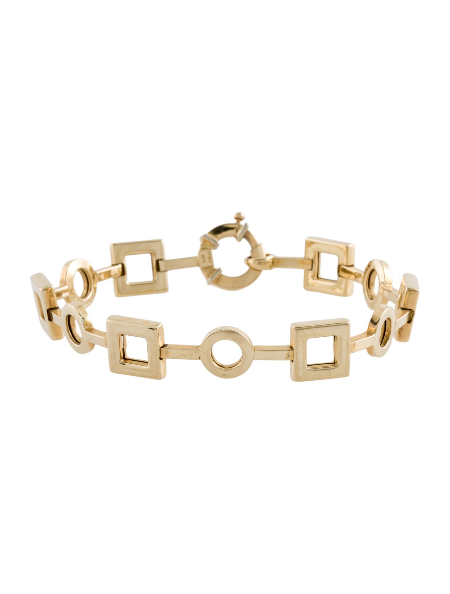 Bracelet 14K Geometric Link Bracelet