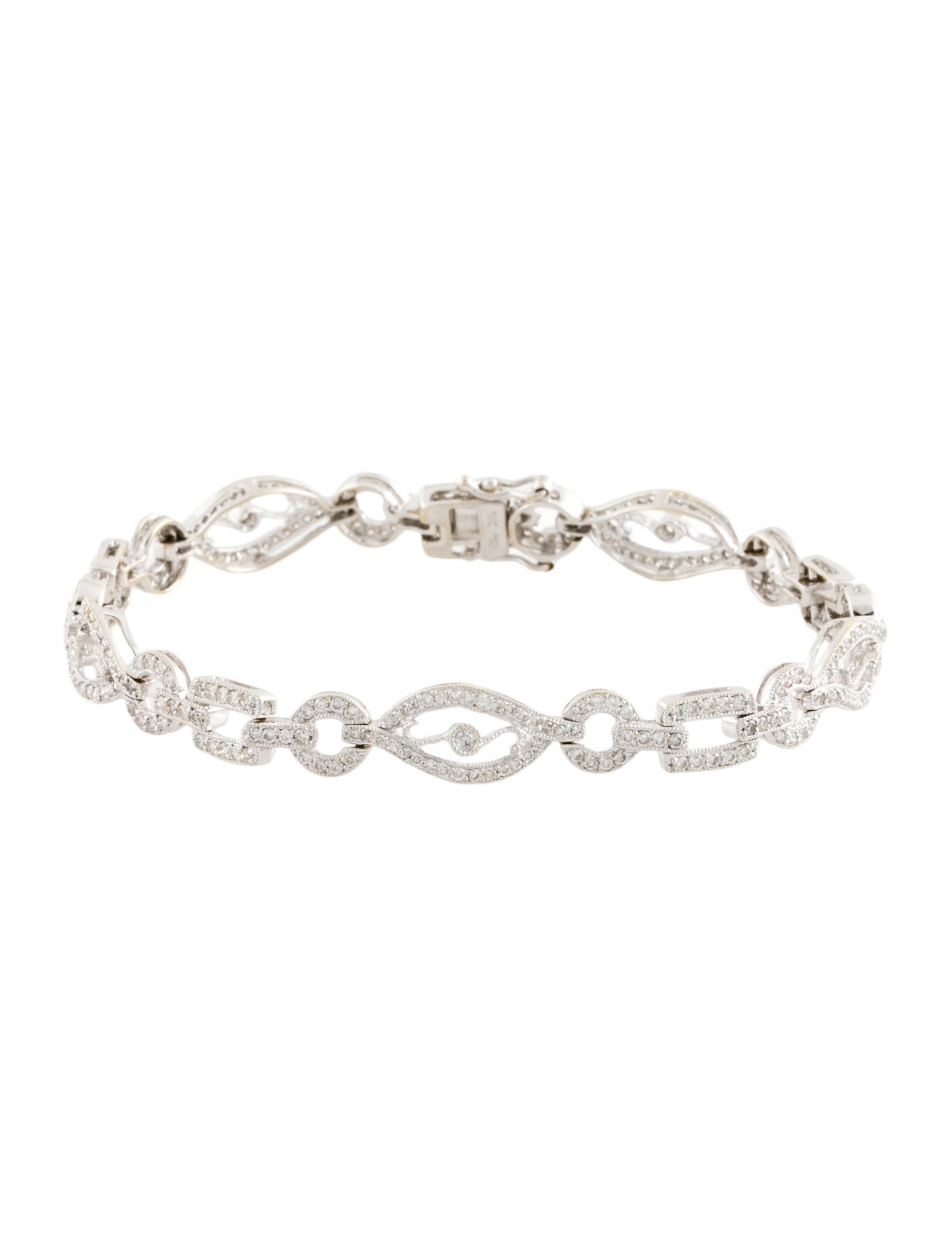 Bracelet 18K 1.30ctw Diamond Pavé Fancy Link