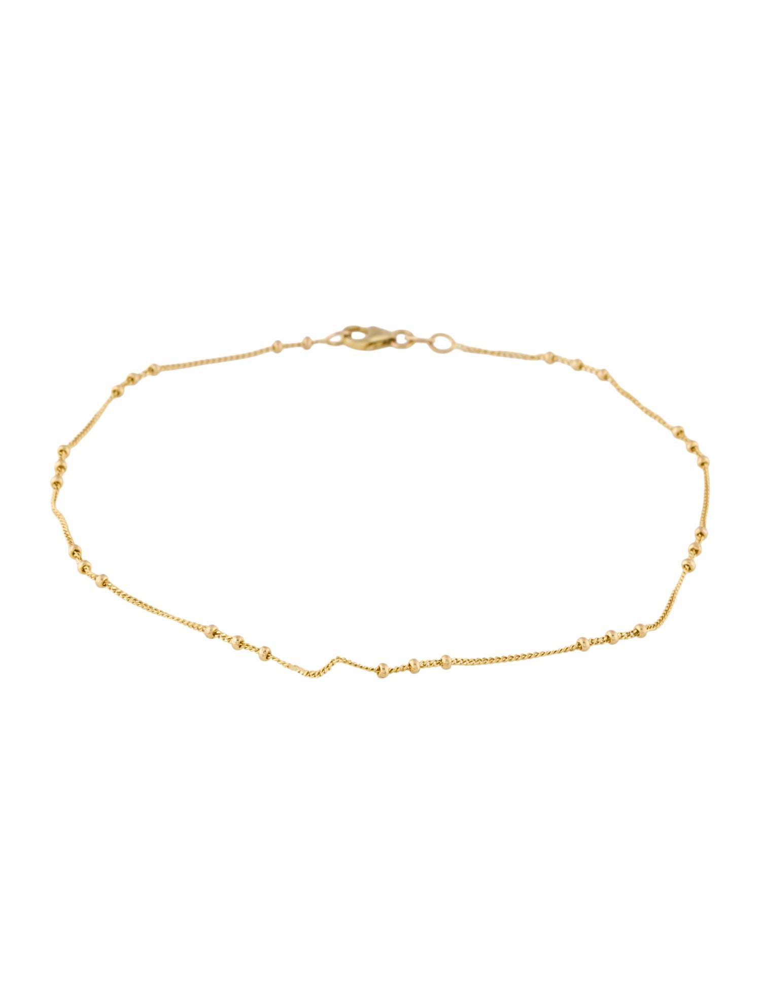 Bracelet 14K Beaded Anklet