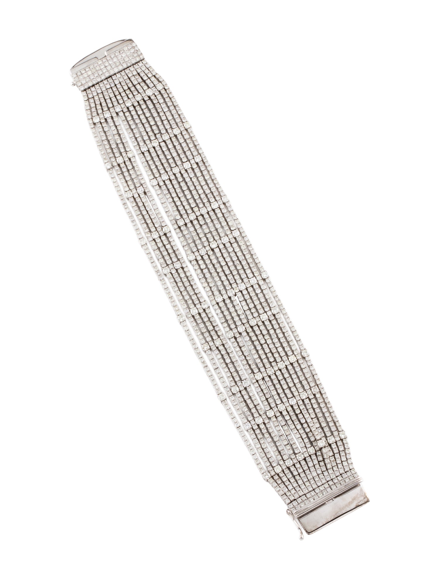Bracelet 18K 17.55ctw Diamond 15-Row Tennis Link Bracelet