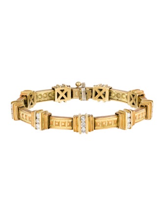 Bracelet 18K 1.75ctw Diamond Studded Link Bracelet