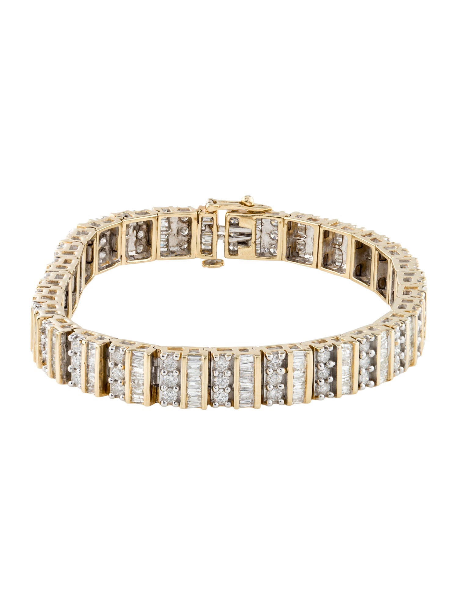 Bracelet 14K 5.50ctw Diamond Alternating Link Bracelet