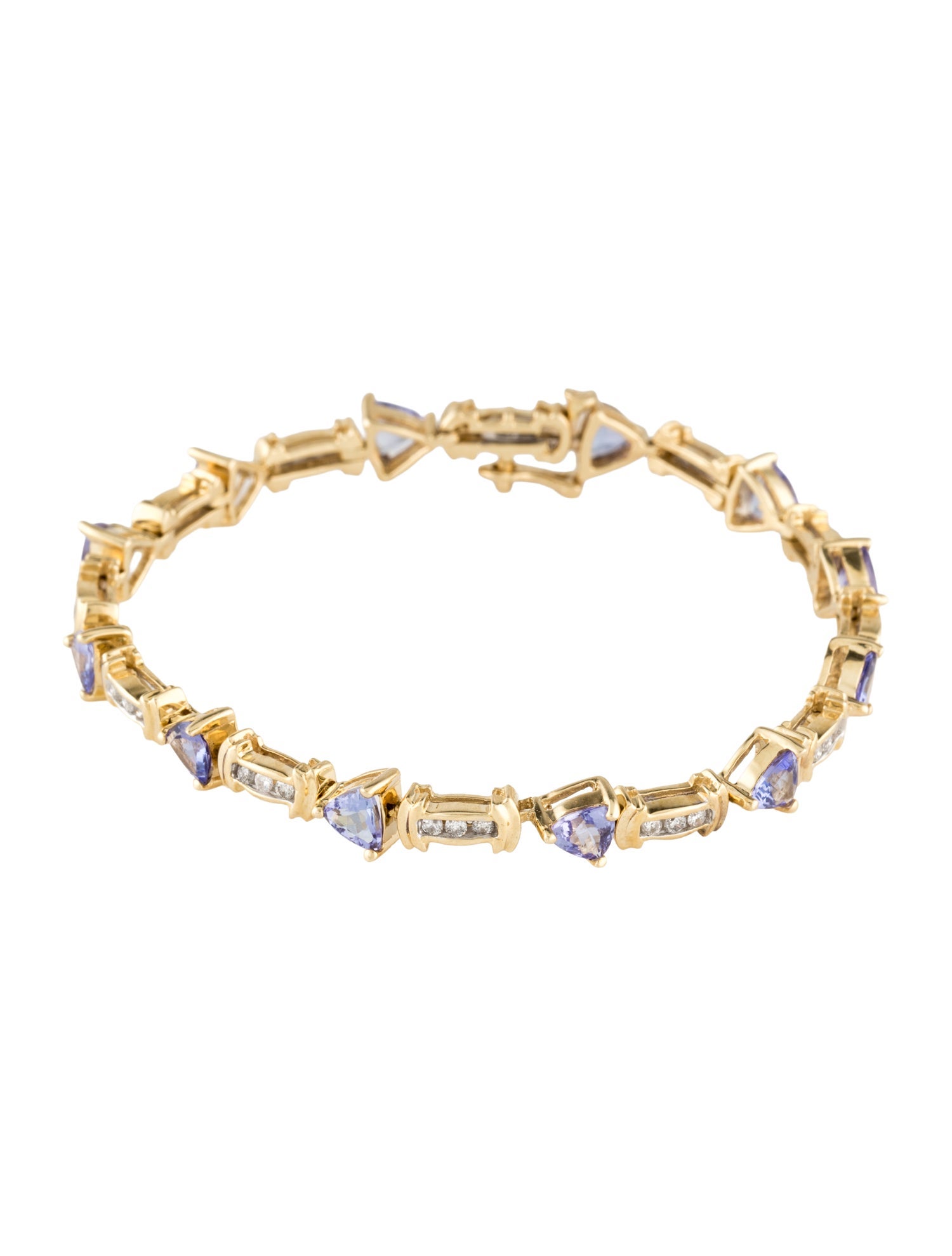 Bracelet 14K Tanzanite & Diamond