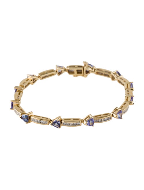 Bracelet 14K 2.88ctwTanzanite & Diamond Link Bracelet
