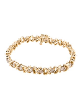 Bracelet 14K 3.15ctw Diamond X Link Bracelet