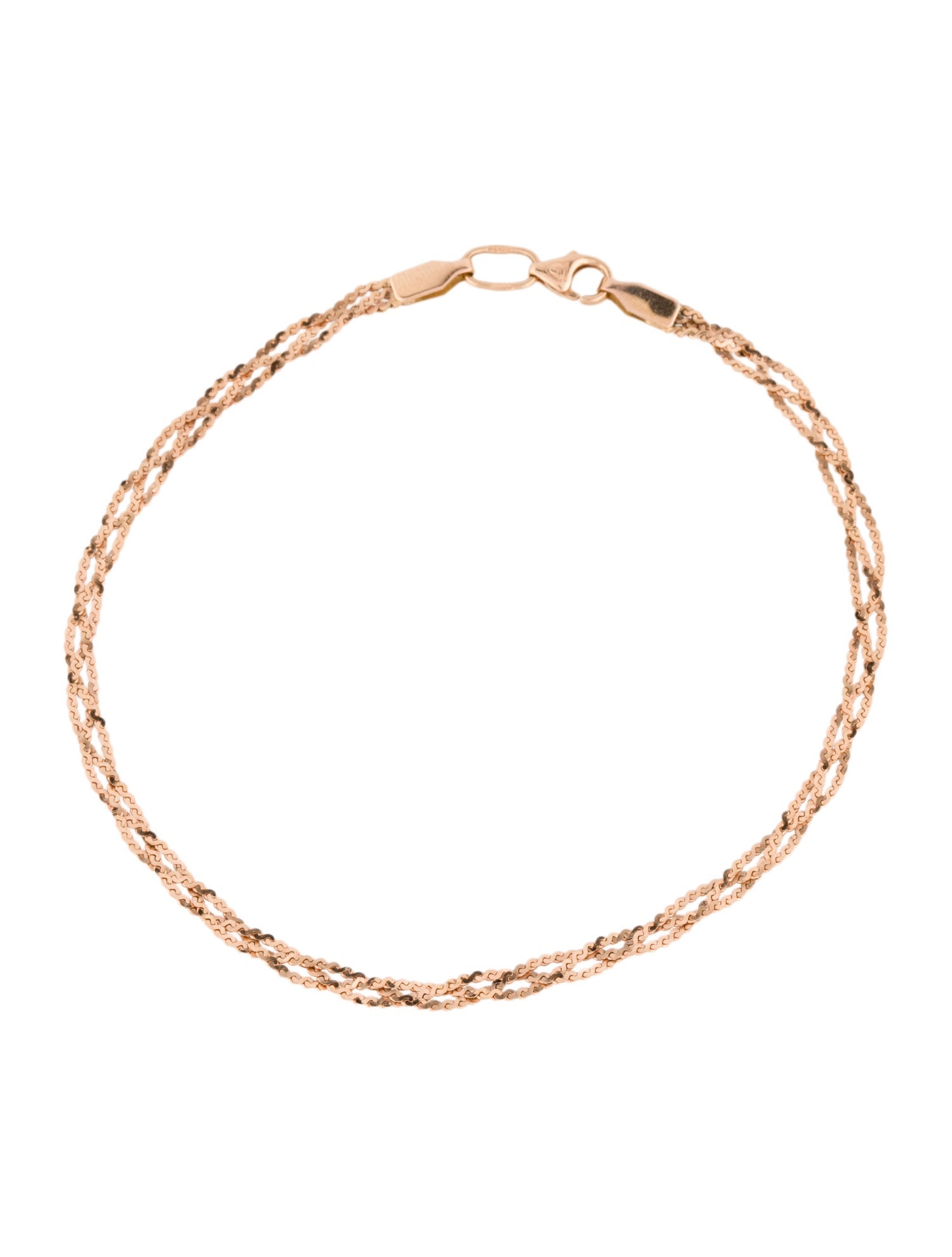 Bracelet 14K Serpentine Braid Link Bracelet