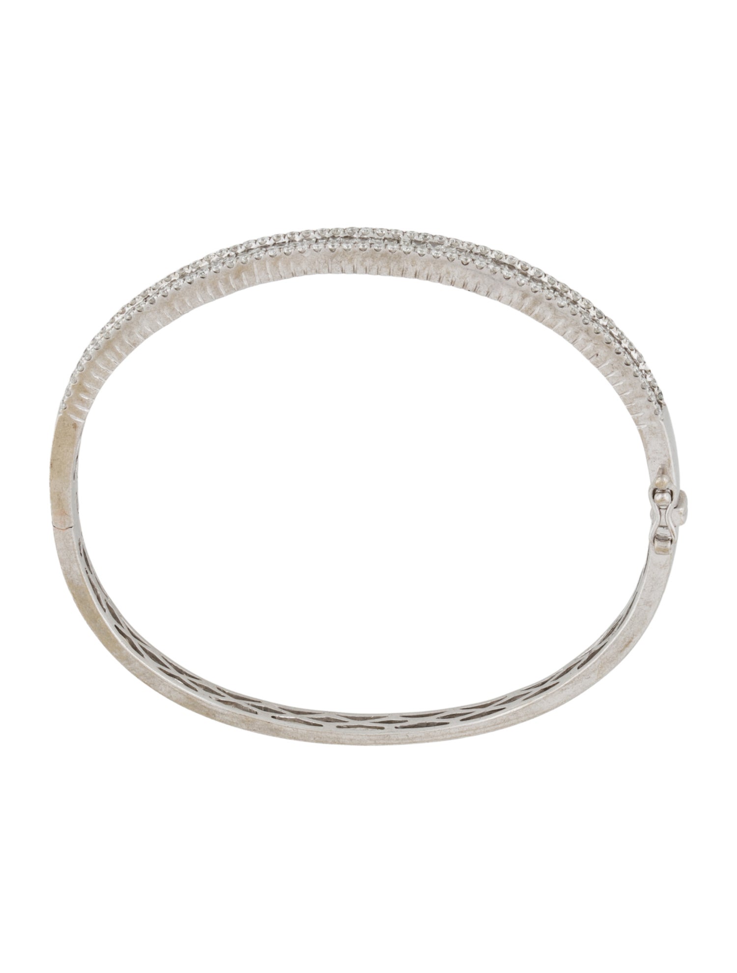 Bracelet 14K Diamond Hinged Bangle Bracelet