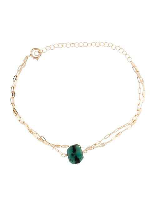 Bracelet 14K Emerald Station Bracelet