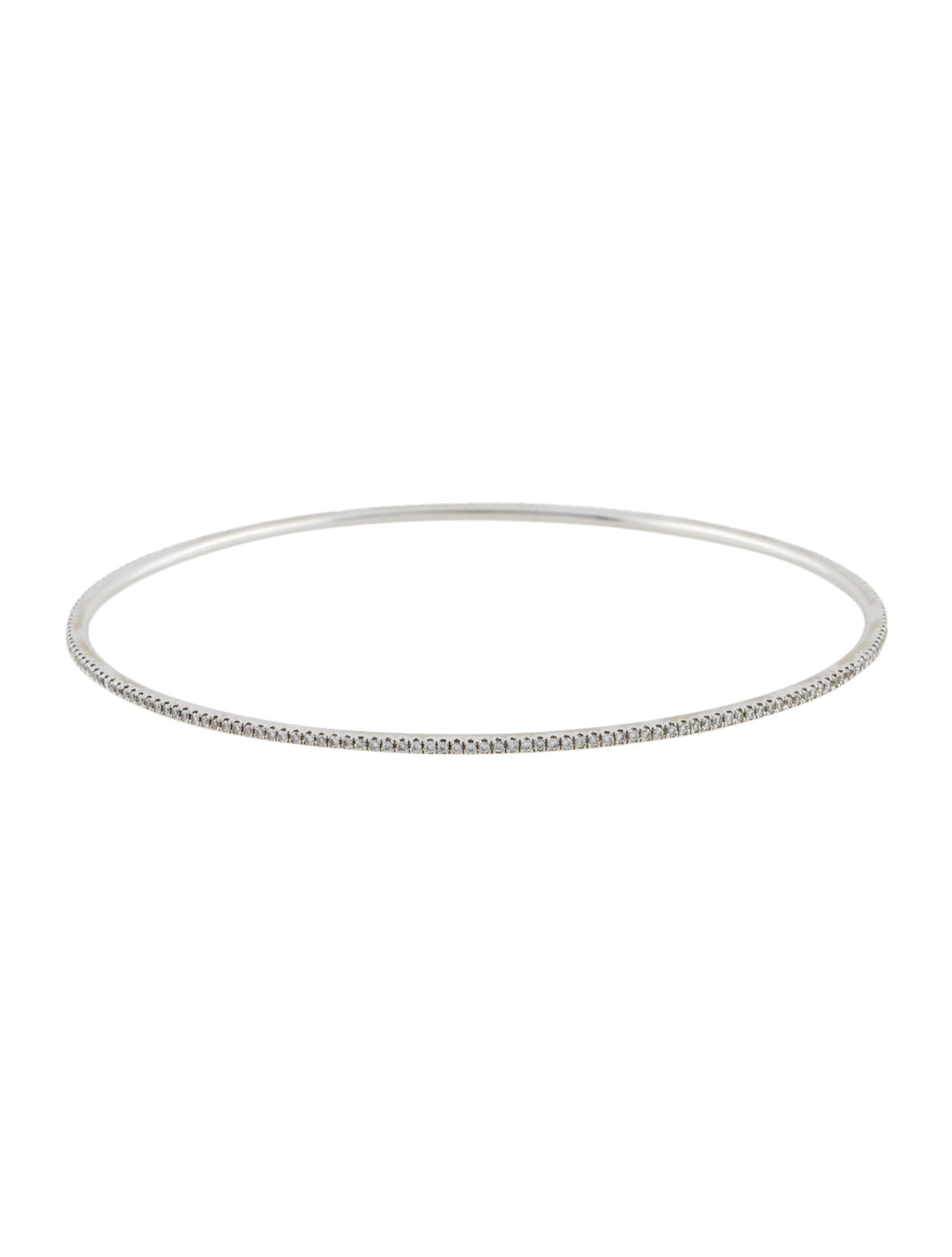 Bracelet 18K Diamond Thin Eternity Bangle Bracelet