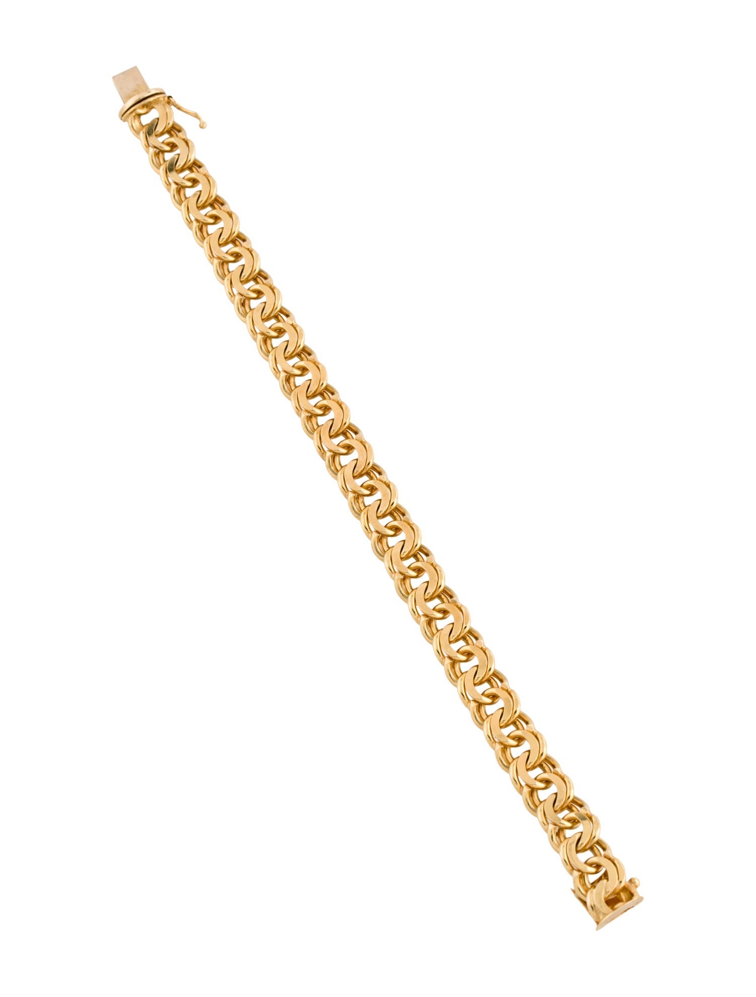 Bracelet 14K Interlocking Chain Link Bracelet