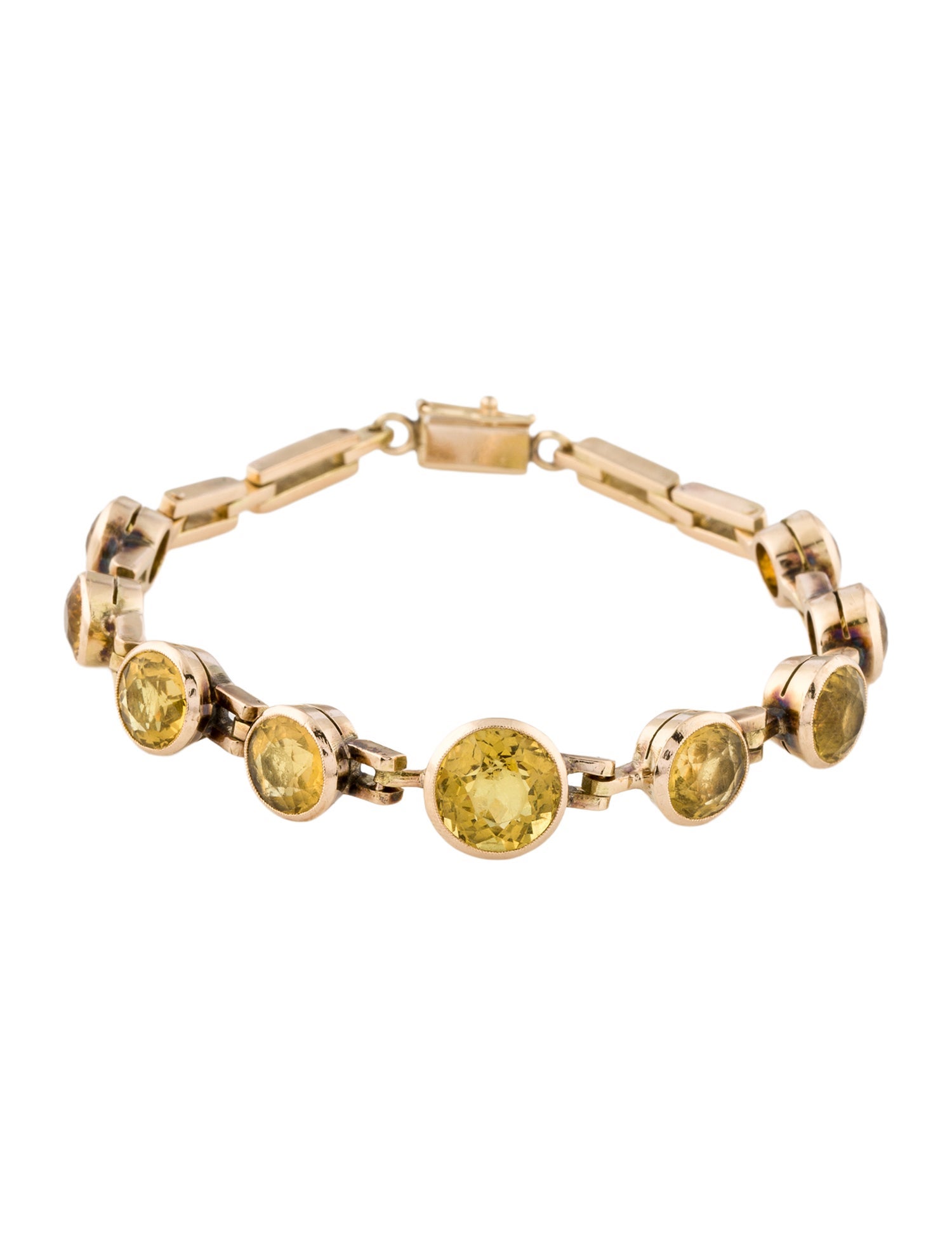 Bracelet 14K 9.70ctw Heliodor Station Bracelet