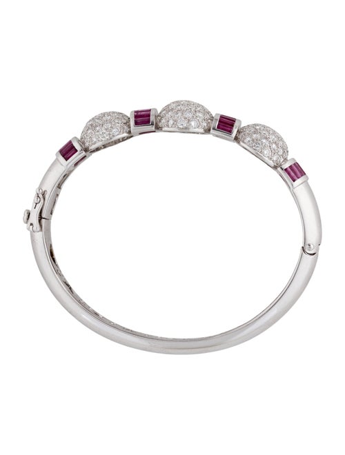 Bracelet 18K Ruby & Diamond Hinged Bangle Bracelet