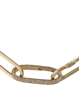 Bracelet 14K Diamond Paperclip Link Bracelet