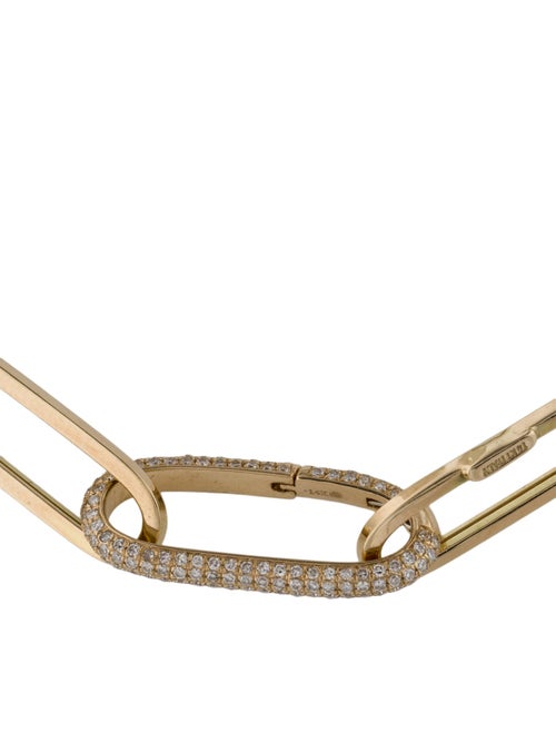 Bracelet 14K Diamond Paperclip Link Bracelet