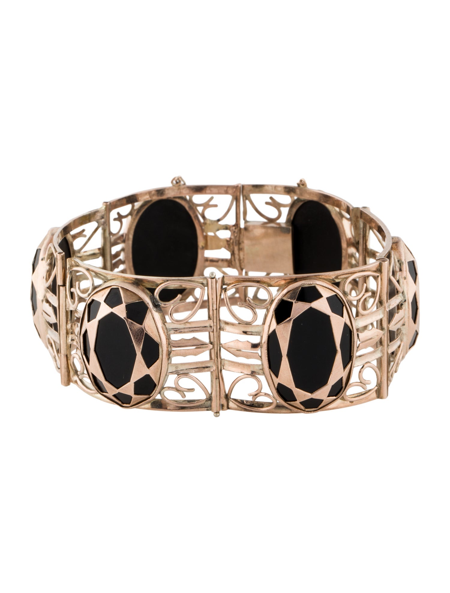 Bracelet 10K Glass Open Scroll