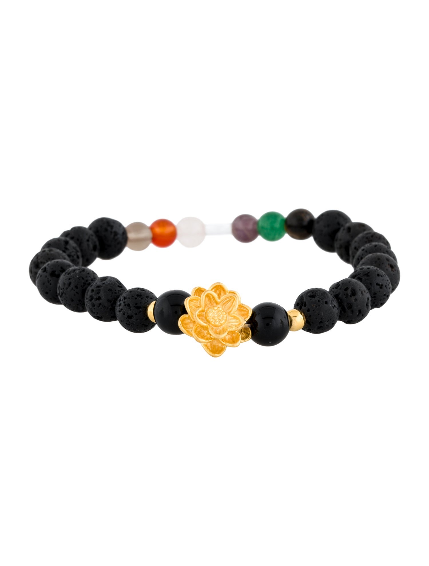 Bracelet 24K Multi-Stone Bead Strand Bracelet