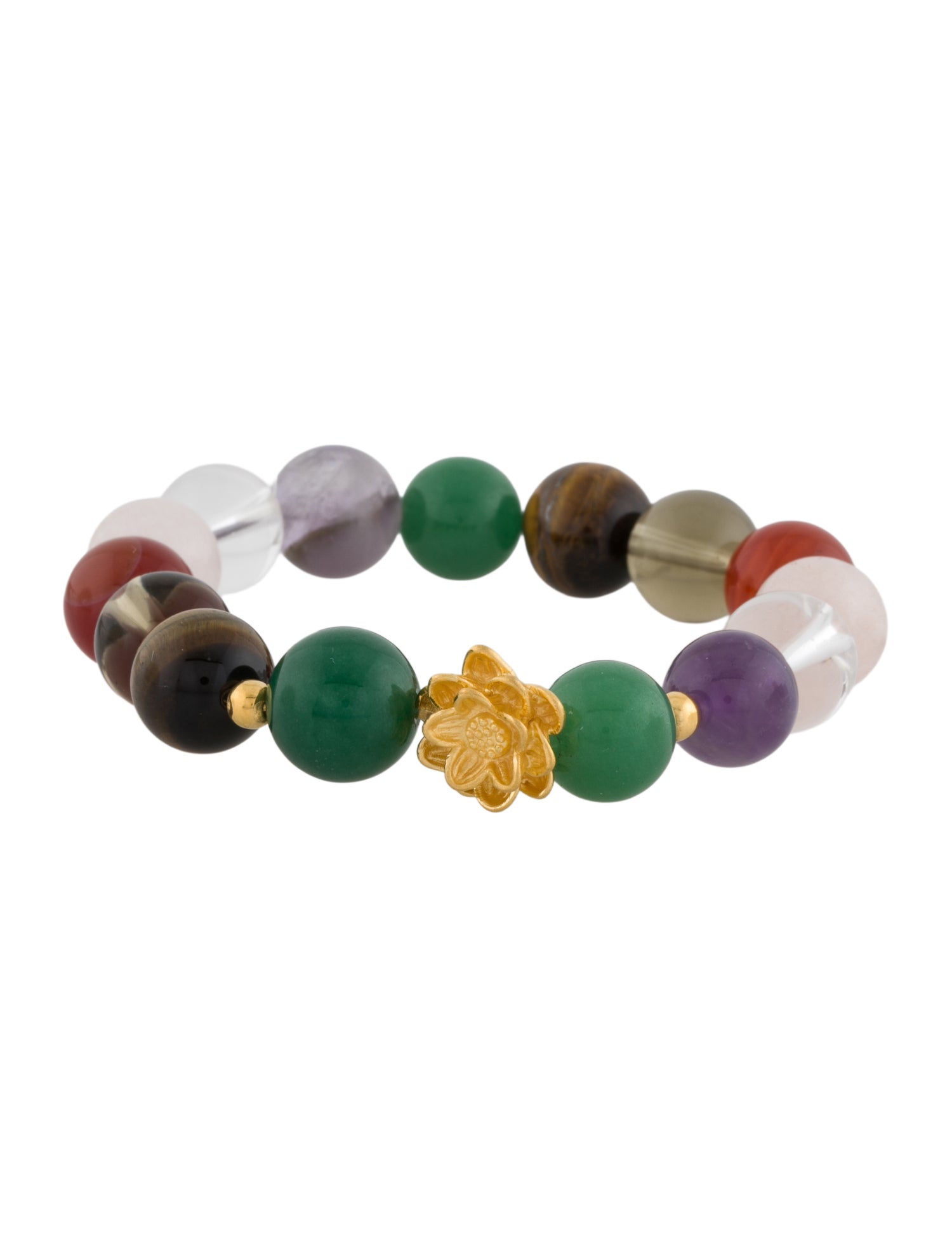 Bracelet 24K Multi-Stone Bead Strand