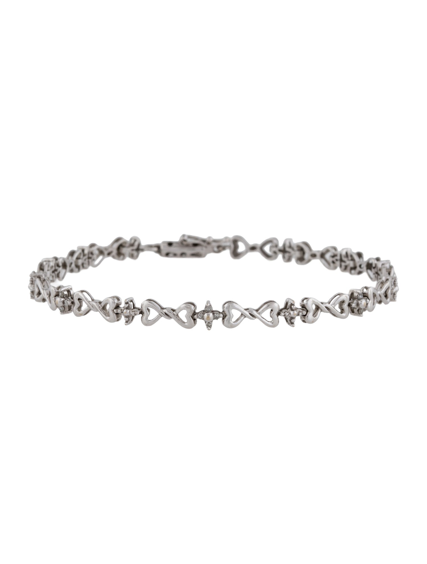 Bracelet 10K Diamond Station Bracelet
