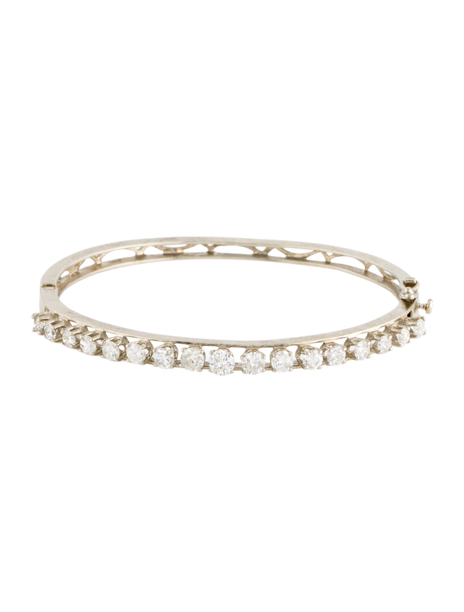 Bracelet 14K 1.76ctw Diamond Hinged Bangle