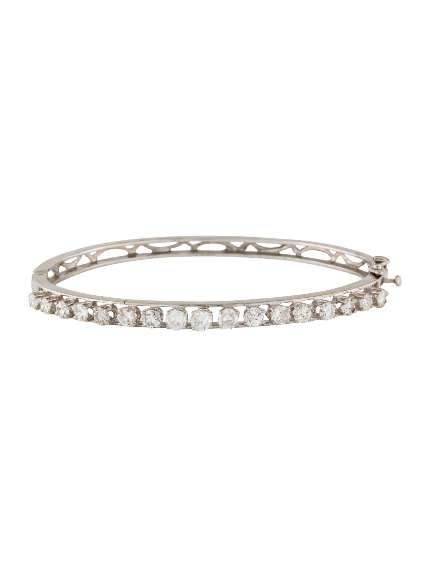 Bracelet 14K Diamond Hinged Bangle Bracelet