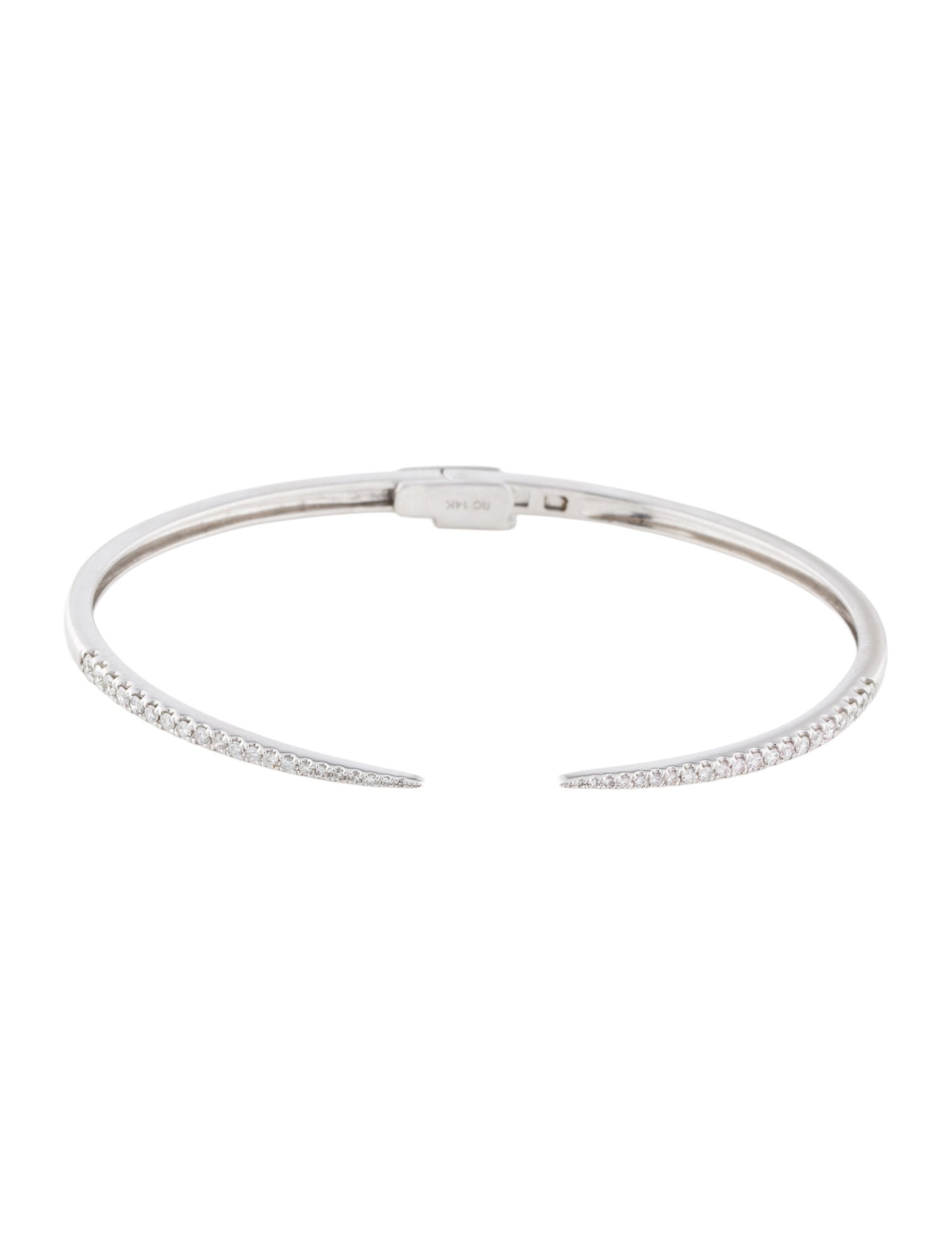 Bracelet 14K Diamond Hinged Cuff
