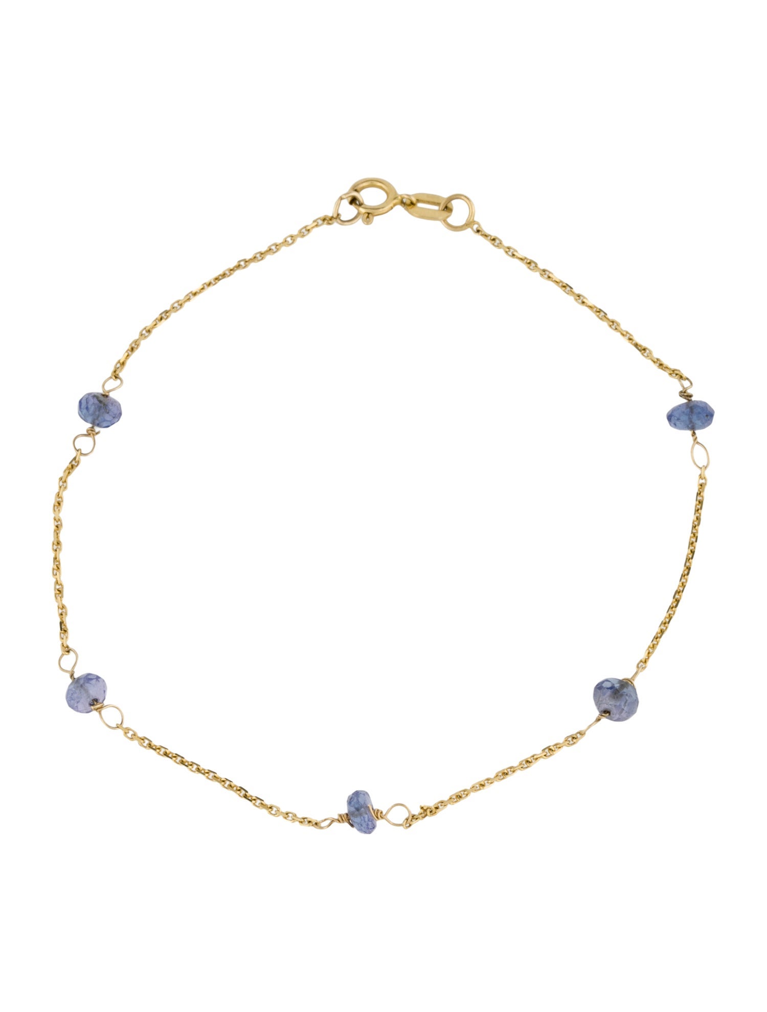 Bracelet 14K Tanzanite Station
