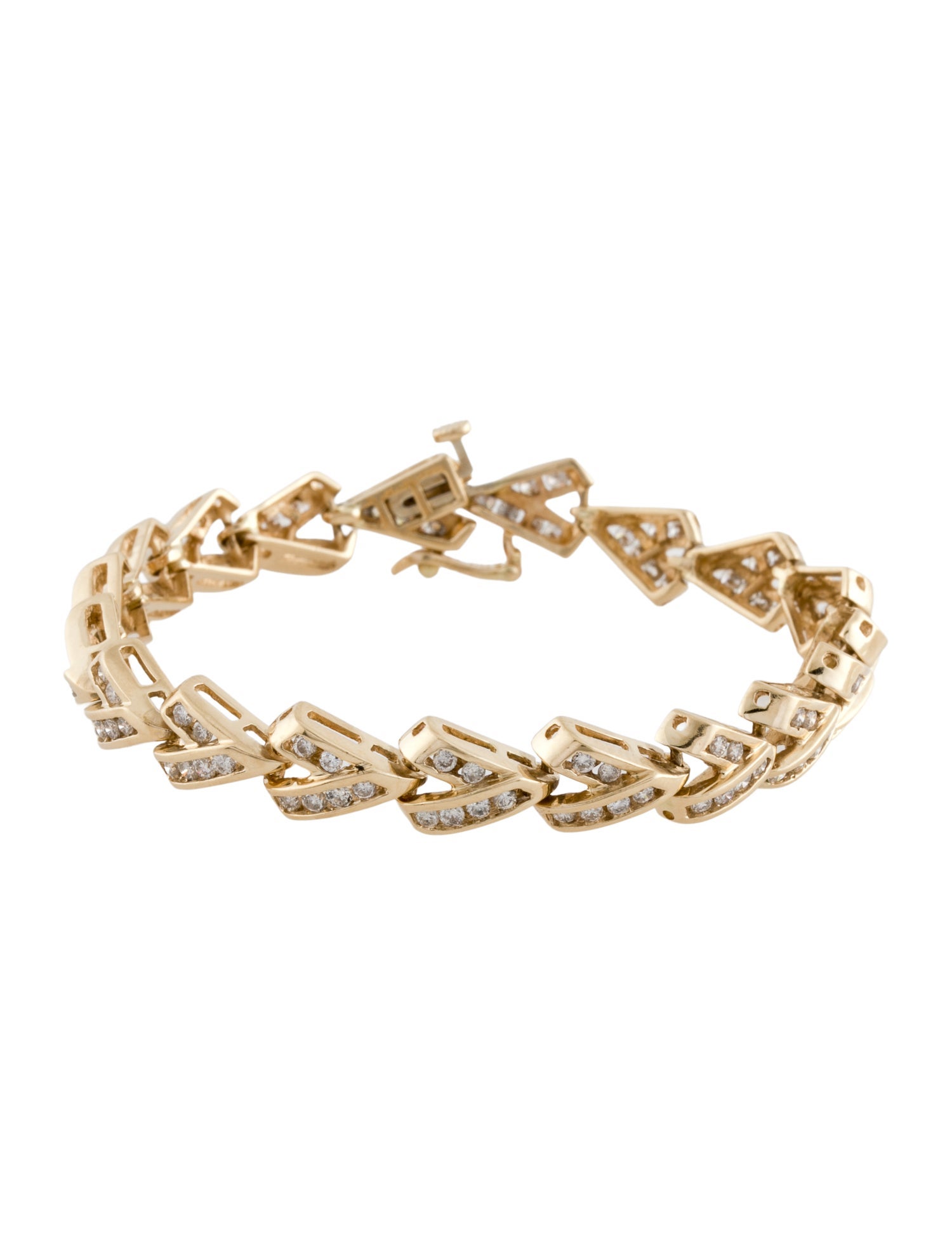 Bracelet 14K 2.47ctw Diamond V-Link Bracelet
