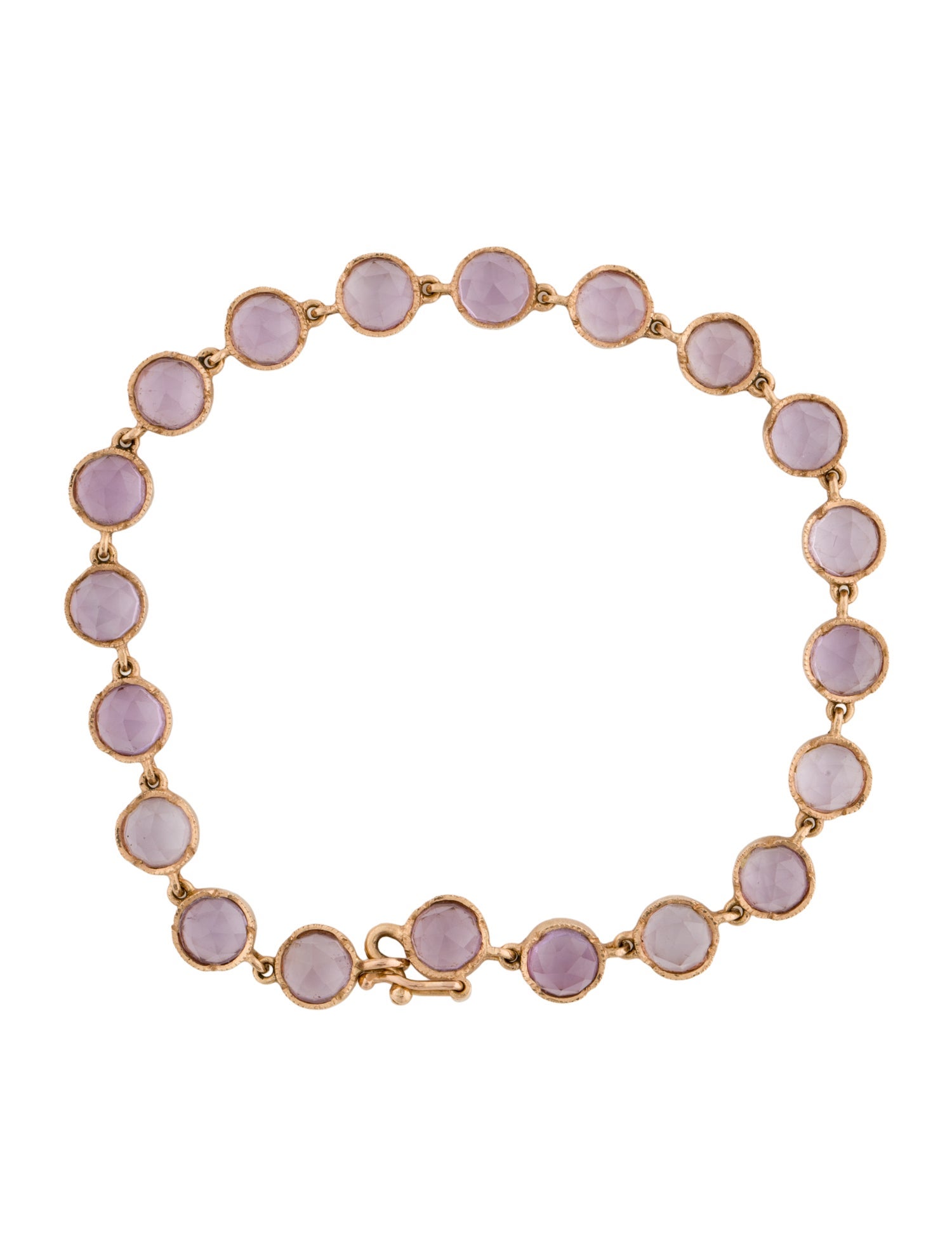 Bracelet 18K 8.00ctw Amethyst Link Bracelet