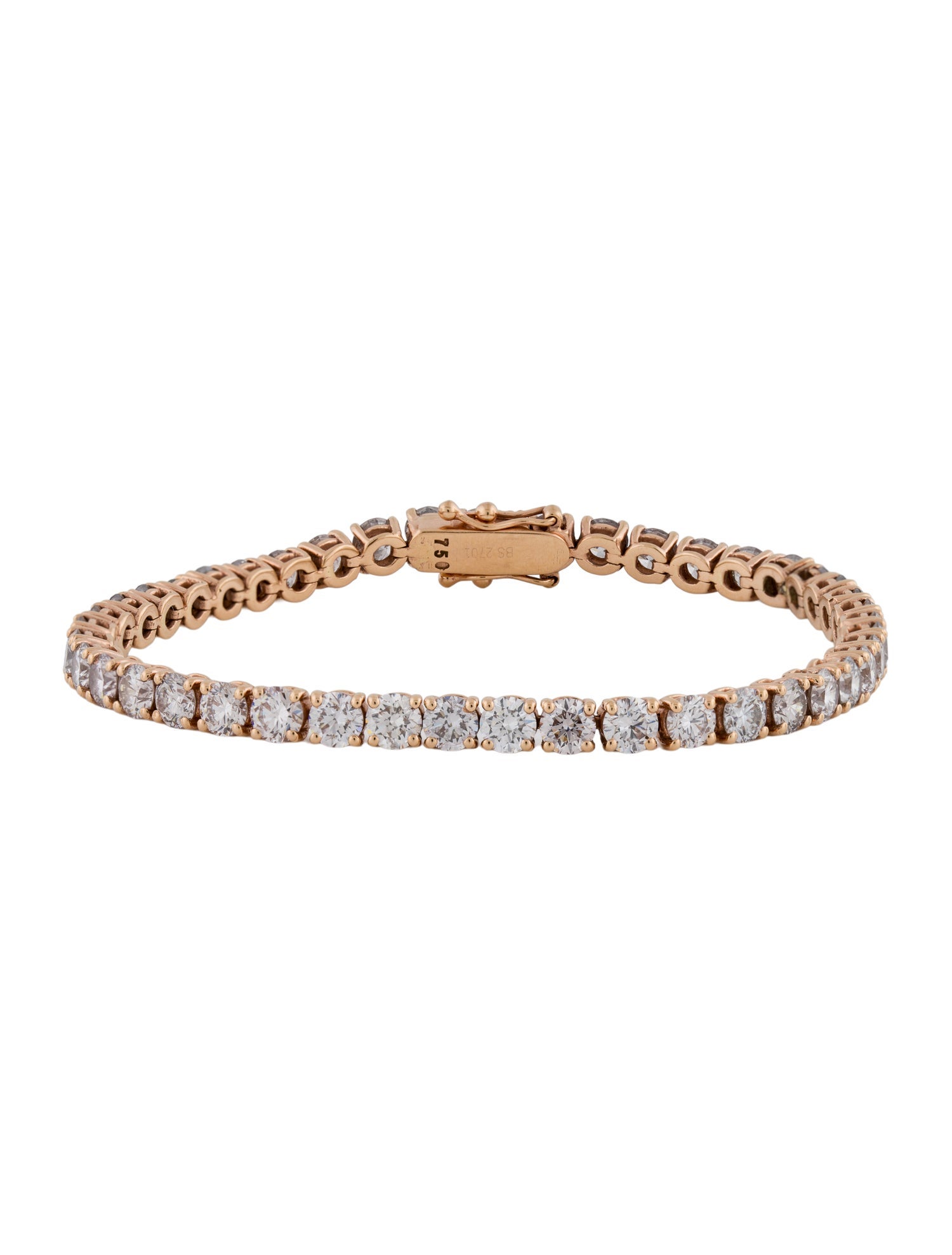 Bracelet 18K 7.78ctw Diamond Tennis Link Bracelet